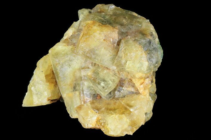 Yellow/Green Cubic Fluorite Crystal Cluster - Morocco #82798